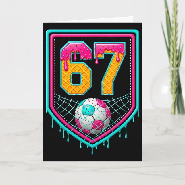 Soccer Drip Number 67 Soccer Player  Card (Front)