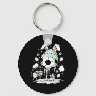 Soccer Easter Bunny Egg Drip Icecream Kids Boys Gi Keychain