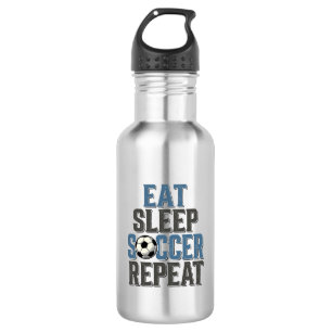 Soccer Eat Sleep Repeat Vintage Typography Shirt_1 Stainless Steel Water Bottle