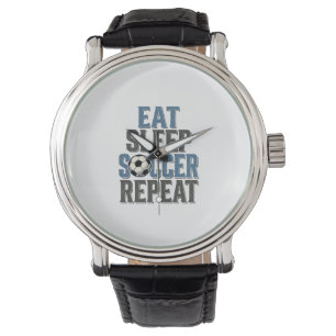 Soccer Eat Sleep Repeat Vintage Typography Shirt_1 Watch