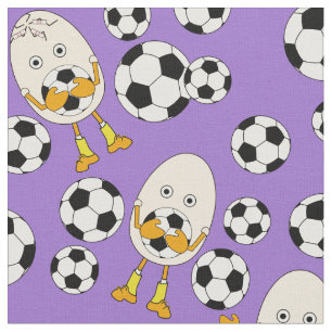Soccer Egghead Pattern Fabric