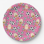 Soccer Egghead Pattern  Paper Plates