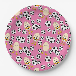 Soccer Egghead Pattern Paper Plates