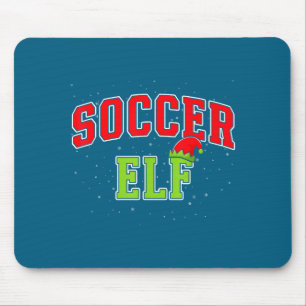 Soccer Elf Christmas Family Matching Group Xmas Mouse Pad