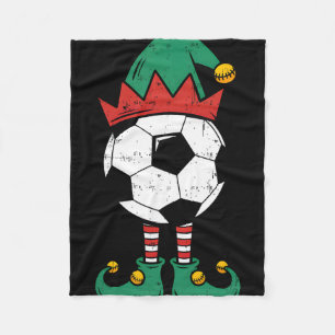 Soccer Elf Christmas Funny Xmas Elf Soccer Lover K Fleece Blanket
