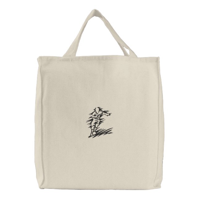 Soccer Embroidered Tote (Front)