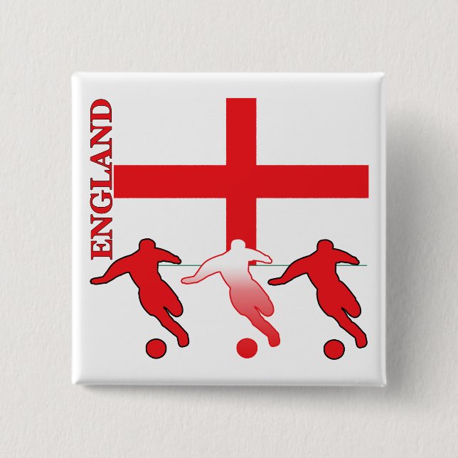 Soccer England Pinback Button (Front)