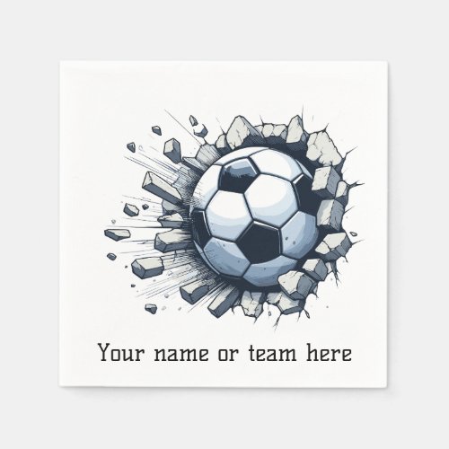 Soccer event party player coach team name Paper Napkins