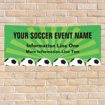 Soccer Event With Your Custom Text Banner by Sideview at Zazzle