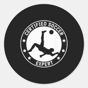 Soccer Expert Soccer Player Classic Round Sticker