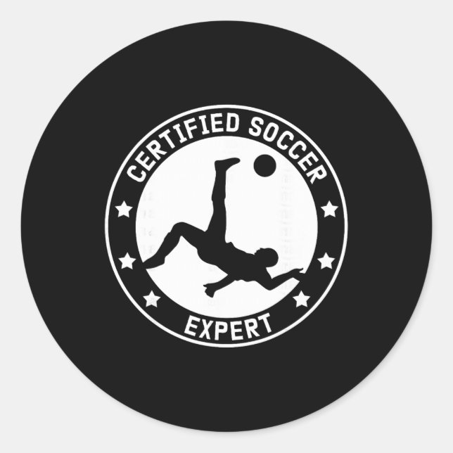 Soccer Expert Soccer Player  Classic Round Sticker (Front)