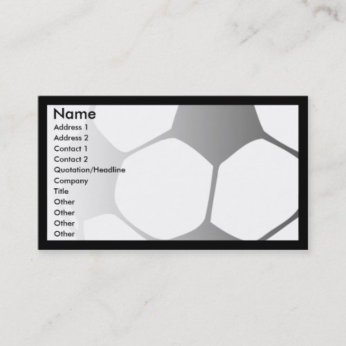 soccer fade business cards