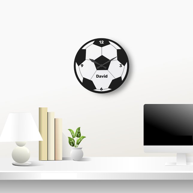 Soccer Fan Acrylic Wall Clock (Personalized Soccer Clock)