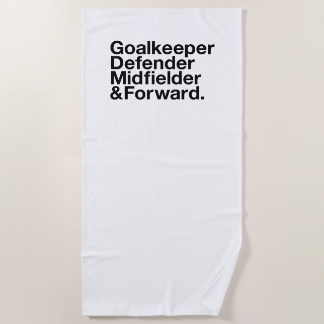 Soccer Fan Beach Towel (Front)