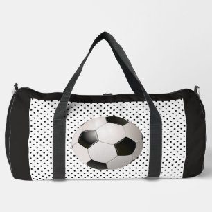Soccer Fan Black Duffle Bag
