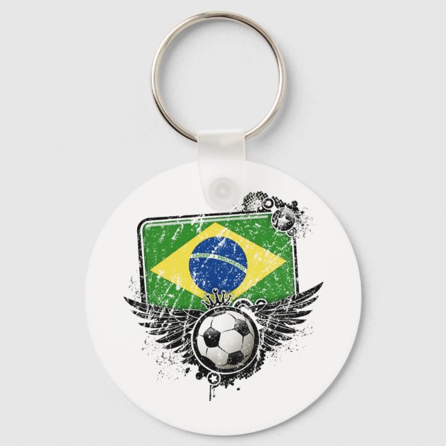 Soccer fan Brazil Keychain (Front)