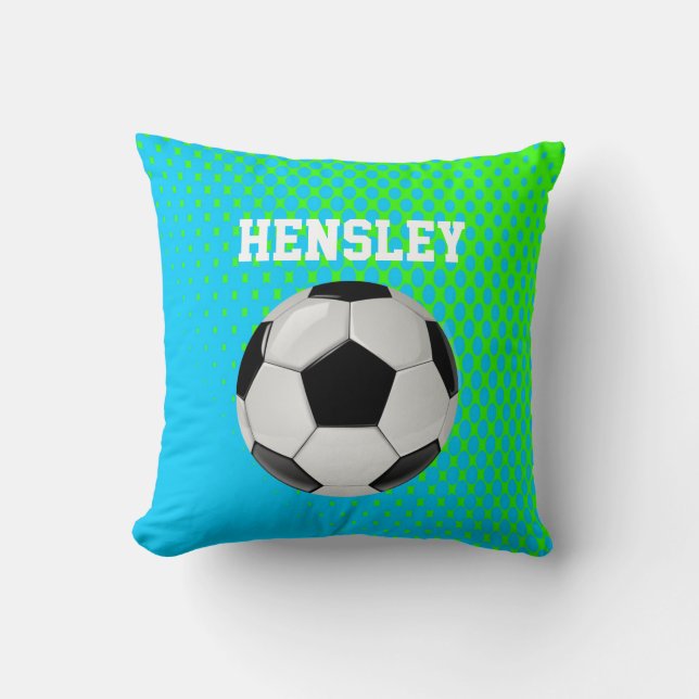 Soccer Fan Custom Throw Pillow (Front)