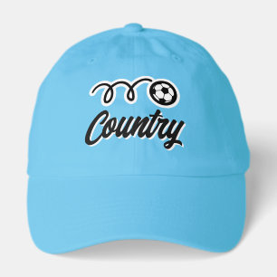 Soccer fan hats with custom country name