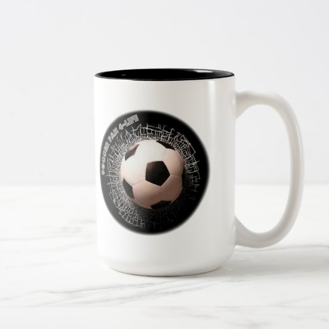 Soccer Fan Soccer Ball Pattern Mug (Right)