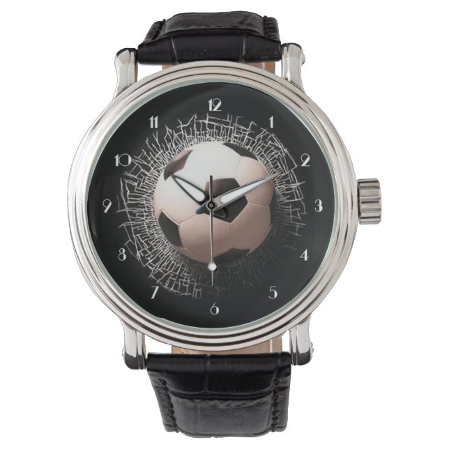 Soccer Fan Soccer Ball Wrist Watch (Front)