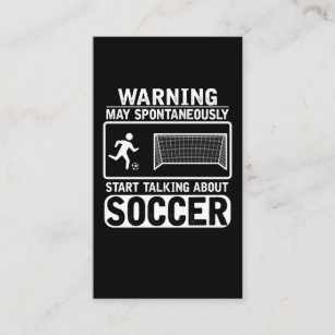 Soccer Fan Sports Geek Talking about Soccer Business Card