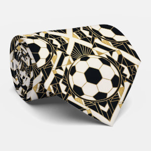 Soccer Faux Silk Sports Player Gentleman's Neck Tie