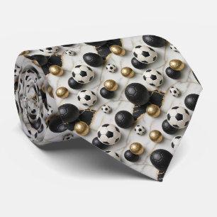 Soccer Faux Silk Sports Player Gentleman's Neck Tie