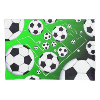 Soccer Field (2 Sides) Pillowcase by FantasyPillows at Zazzle