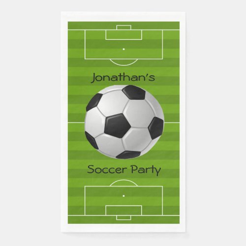 Soccer Field Ball Design Guest Towel Napkin