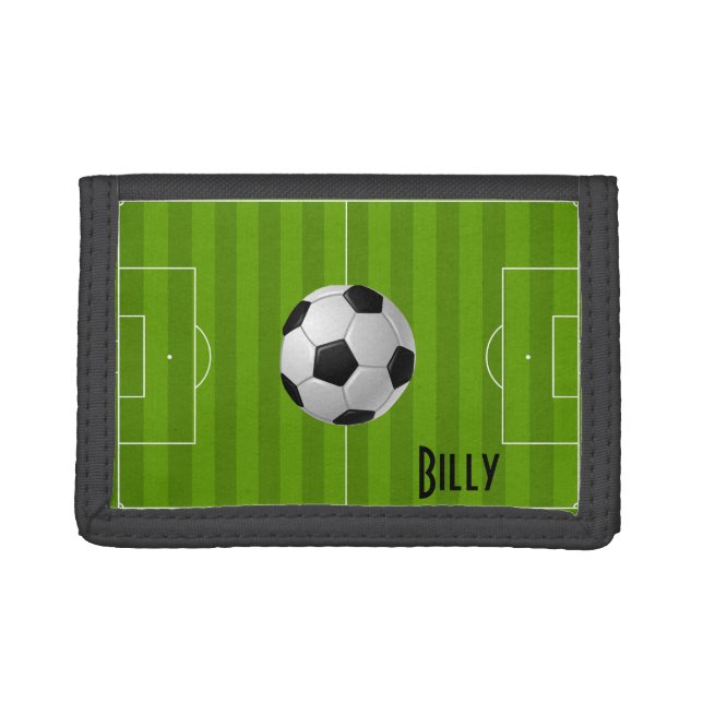 Soccer Field Ball Design Wallet (Front)