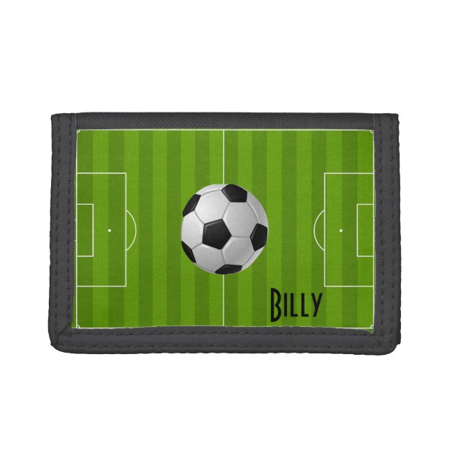 Soccer Field Ball Design Wallet