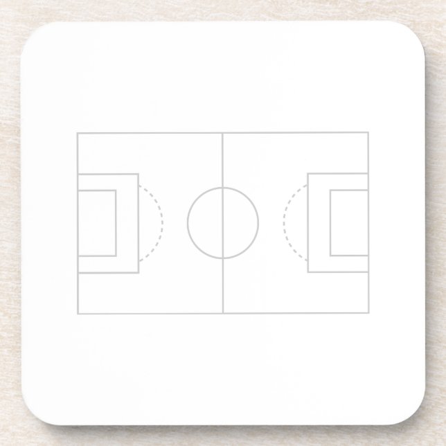 soccer field beverage coaster (Front)