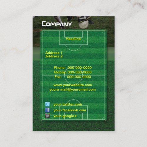Soccer Field Business Card