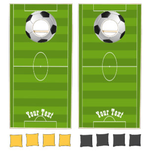 Soccer Field Design Cornhole Set