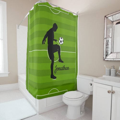 Soccer Field Design Shower Curtain