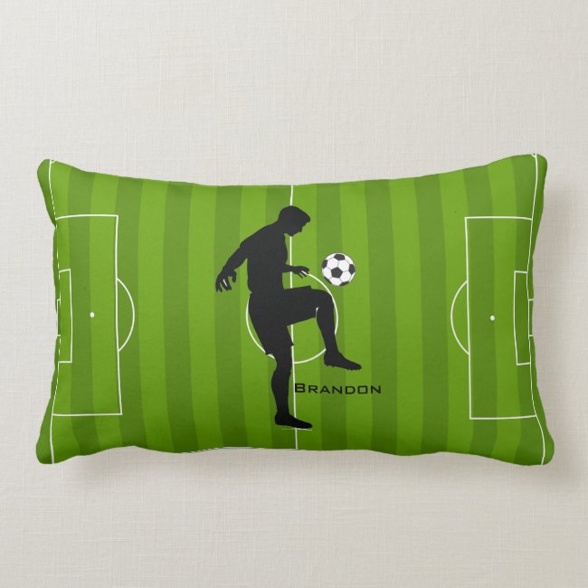 Soccer Field Design Throw Pillow