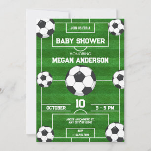 Soccer field / Football field baby shower Invitation