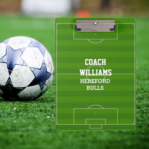 Soccer Field Football Pitch Personalized Clipboard