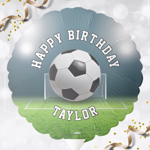 Soccer Field Football Sports Happy Birthday Balloon