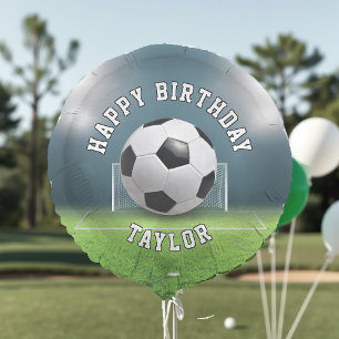 Soccer Field Football Sports Happy Birthday Balloon
