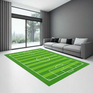 Soccer Field Fun Sports Home Decor Area Rug