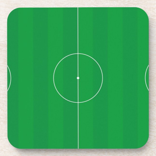 Soccer Field - Futbol Beverage Coaster (Front)