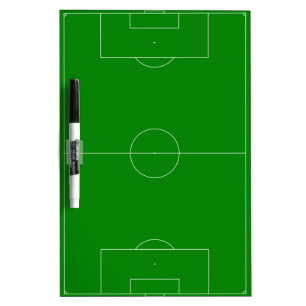 Soccer field green dry erase board