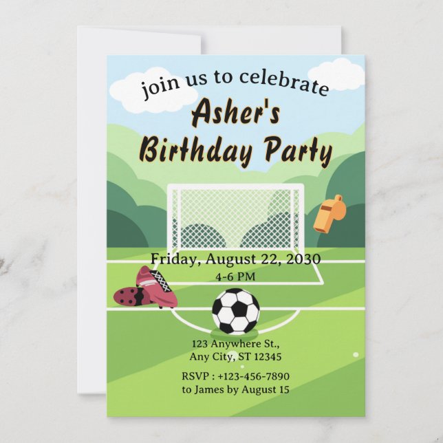 Soccer Field Invitation (Front)