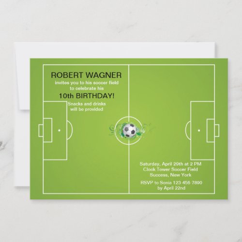 Soccer Field Invitations