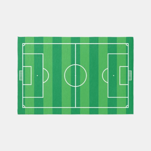 Soccer Field Pattern Rug