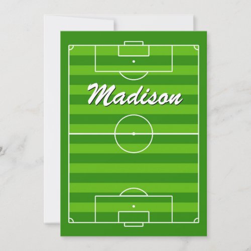 Soccer Field  Pitch Player Name or Text Sports Card