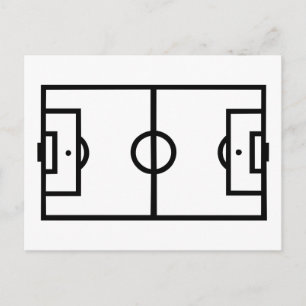 Soccer field postcard