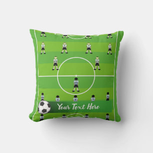 Soccer Field & Team Throw Pillow