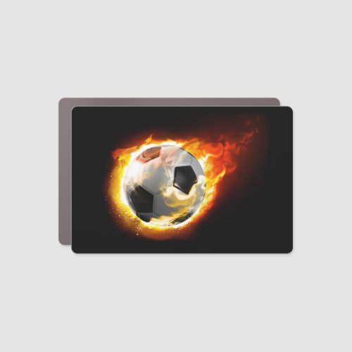 Soccer Fire Ball Car Magnet